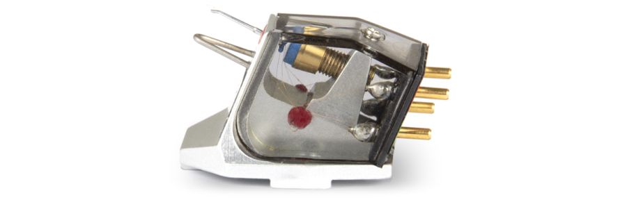 The Apheta 3 against white, smoked rigid cover over the generator on a machined aluminium body, gold pins at the rear