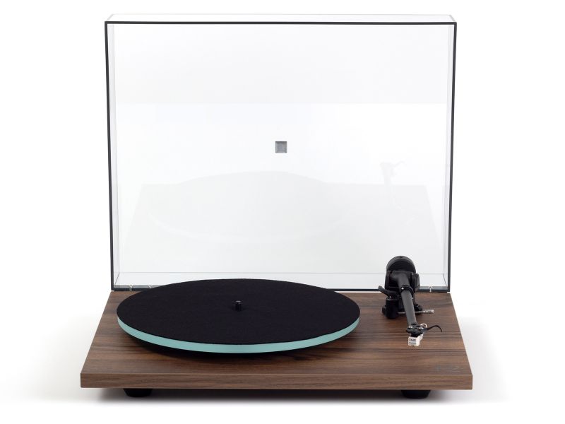 Planar 2 in the Walnut effect finish with the dustcover raised